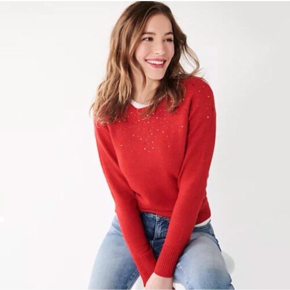 Apt. 9 Sequin Embellished Pullover Sweater